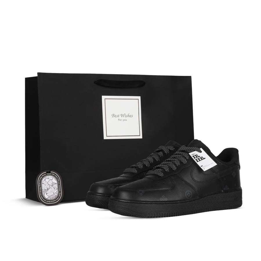 Nike Nike Air Force 1 White Night Dawn Slip Resistant Abrasion Resistant Low top Skateboard Shoes Women's Black