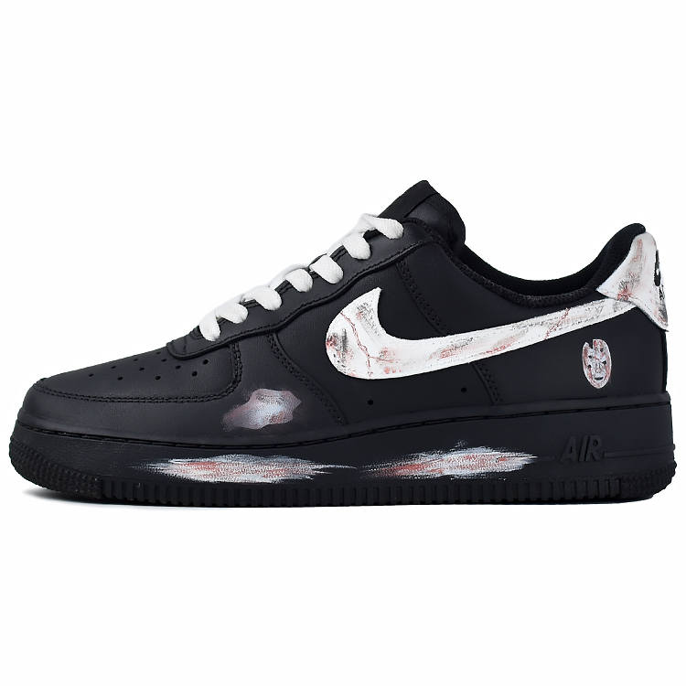 Nike Nike Air Force 1 Destiny Man Slip Resistant Abrasion Resistant Low top Skateboard Shoes Women's Black White