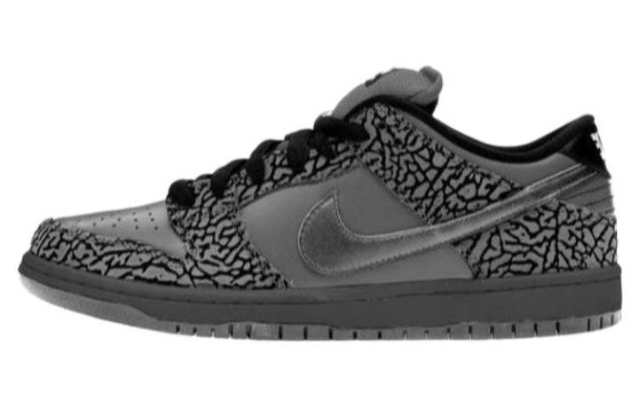 Nike Supreme x Nike SB Dunk Cushioning Low top Skateboard Shoes Men's Gray