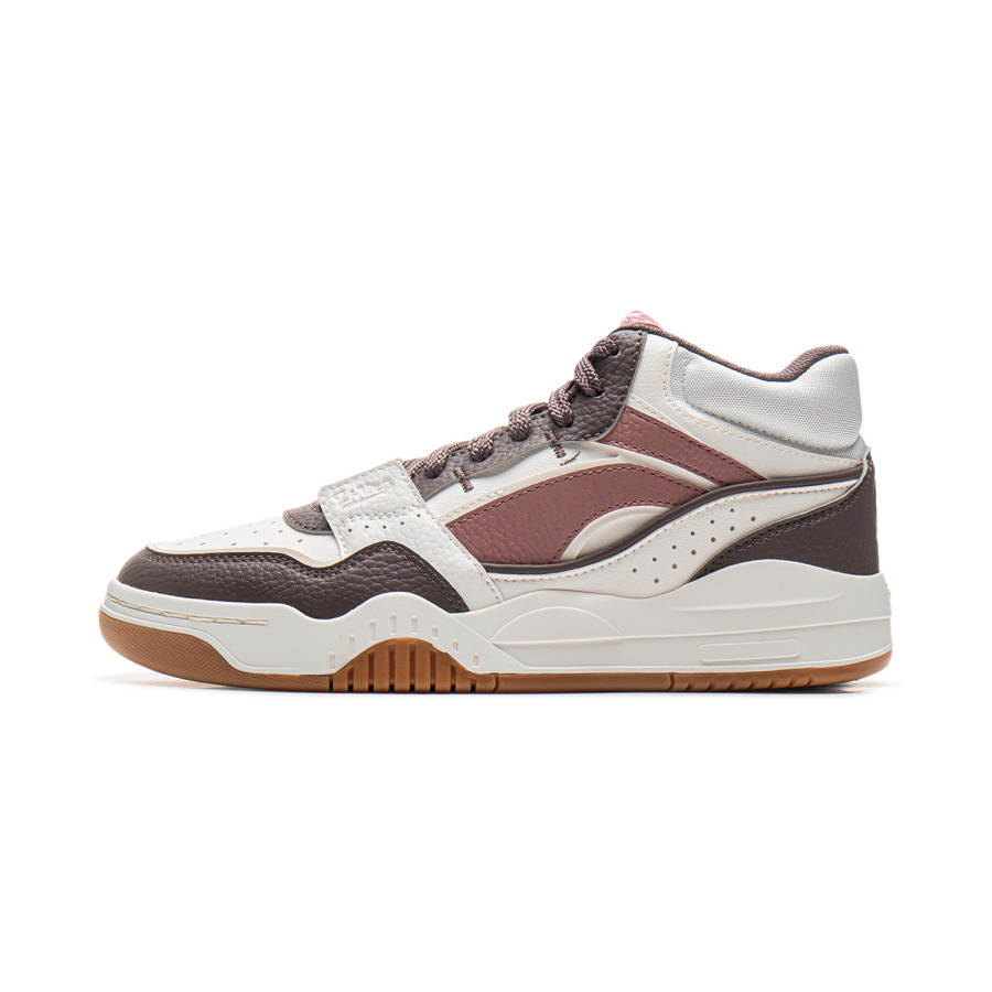 Li-Ning Li Ning Moon White HI Mid top Skateboard Shoes Women's White Umber