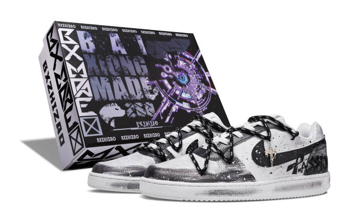 Nike Nike EBERNON Low top Skateboard Shoes Men's Black White