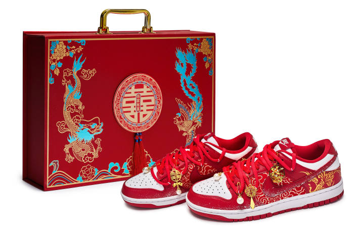 Nike Nike Dunk Abrasion Resistant Low top Skateboard Shoes Unisex Red White