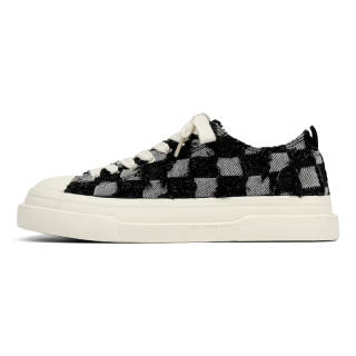 BURNING FLAME Denim Cushioning Abrasion Resistant Low top Skateboard Shoes Men's