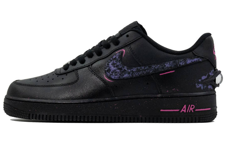 Nike Nike Air Force 1 Low top Skateboard Shoes Unisex Black Purple