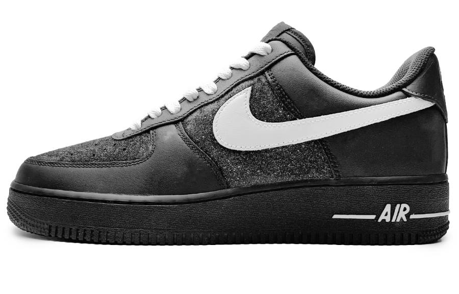 Nike Nike Air Force 1 Slip Resistant Abrasion Resistant Low top Skateboard Shoes Women's Black White