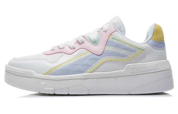 Li-Ning Li Ning Wave Low top Skateboard Shoes Women's White Blue