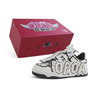 OPOA 30% Sugar Content 3rd Sweets Series Slip Resistant Abrasion Resistant Low top Skateboard Shoes Unisex Black White