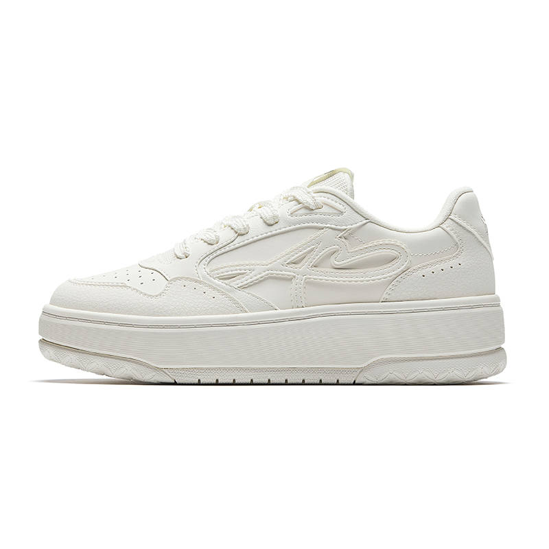 Anta Sunny Breeze Slip Resistant Cushioning Abrasion Resistant Low top Skateboard Shoes Women's Ivory White
