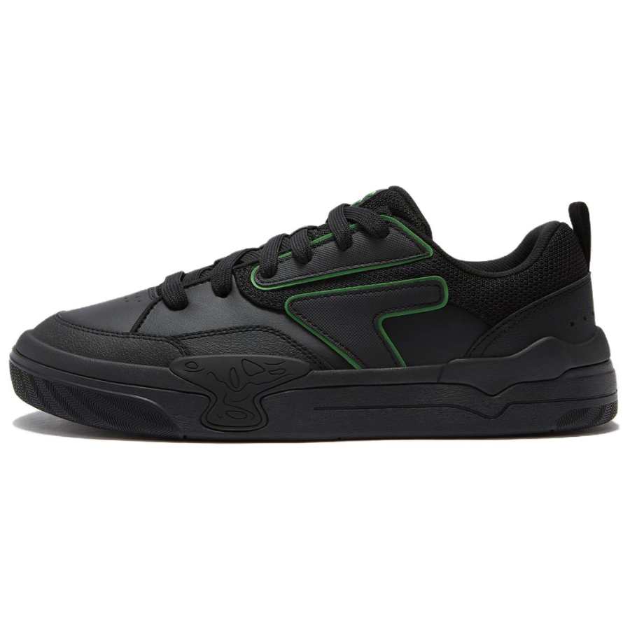 FILA FUSION MANUAL Soft And Comfortable Abrasion Resistant Abrasion Resistant Low top Skateboard Shoes Men's Black