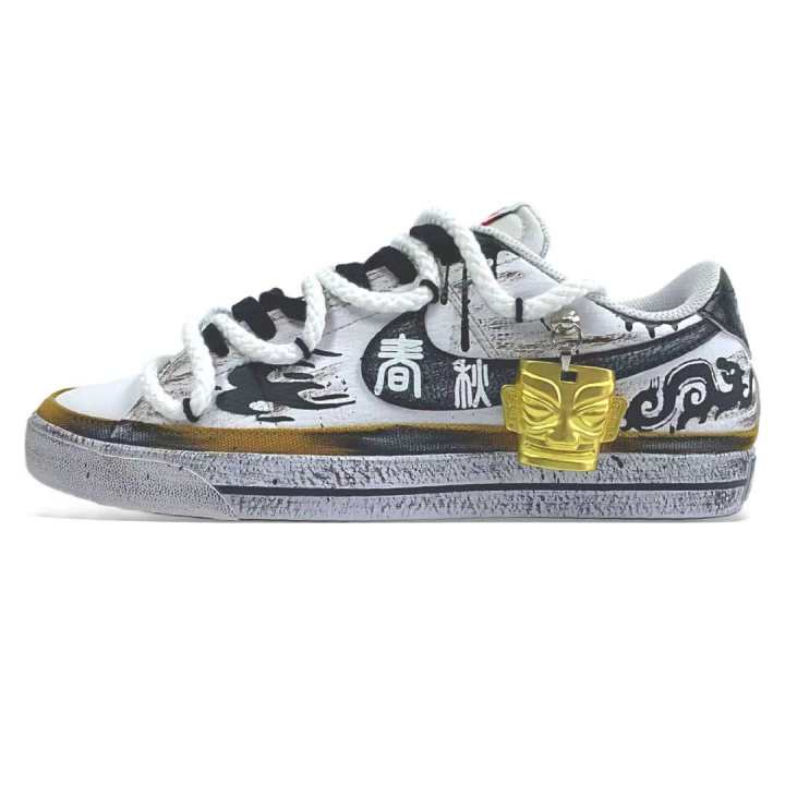 Nike Nike Court Legacy Spring Fall Leather Abrasion Resistant Abrasion Resistant Low top Skateboard Shoes Men's Black White