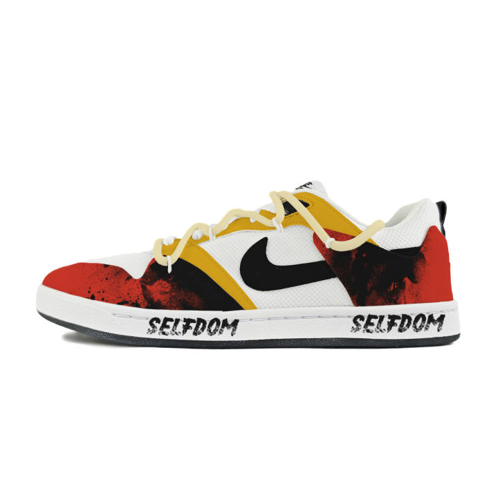 Nike Nike SB Alleyoop Abrasion Resistant Low top Skateboard Shoes Men's White Black Red
