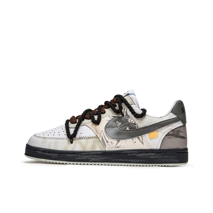 Nike Nike Court Vision 1 Freedom Panda, Mist Island Slip Resistant Abrasion Resistant Low top Skateboard Shoes Men's