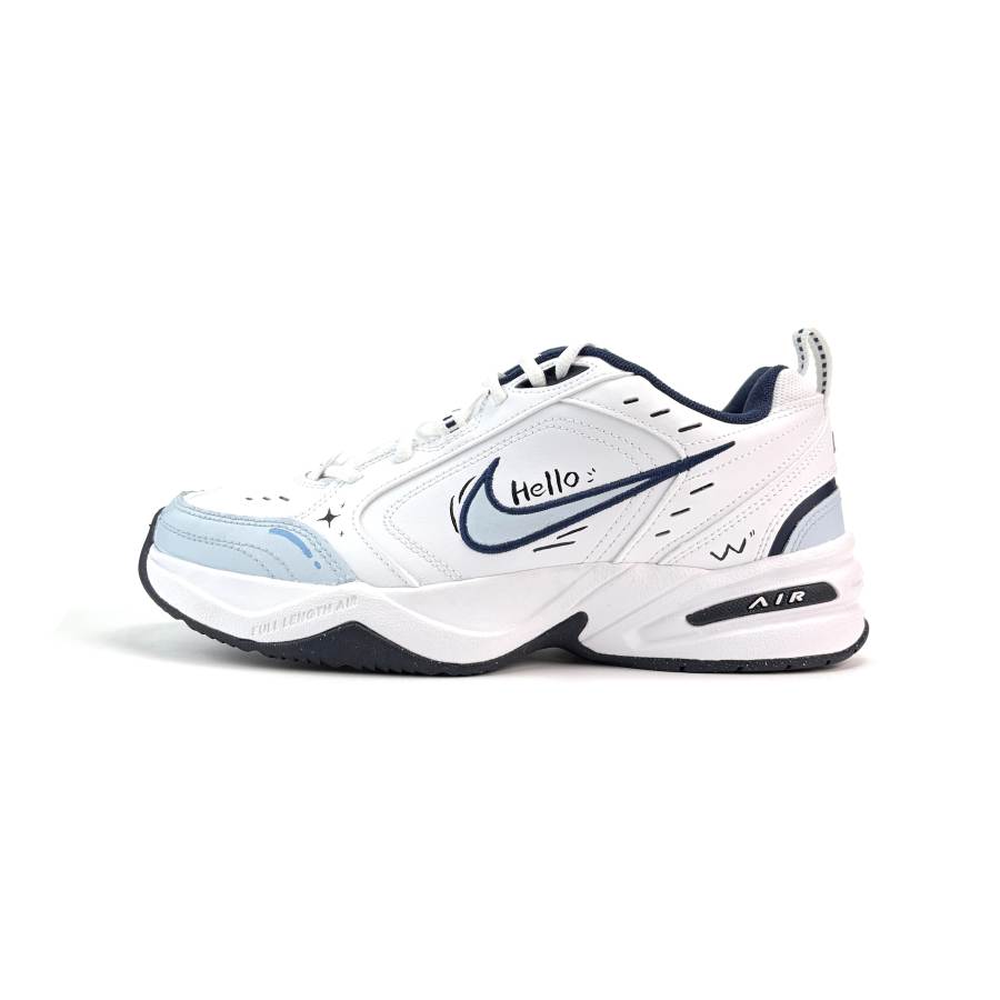 Nike Nike Air Monarch 4 The Mystery Of Sea Blue Textile, Leather Cushioning Abrasion Resistant Cushioning, Wear Resistant