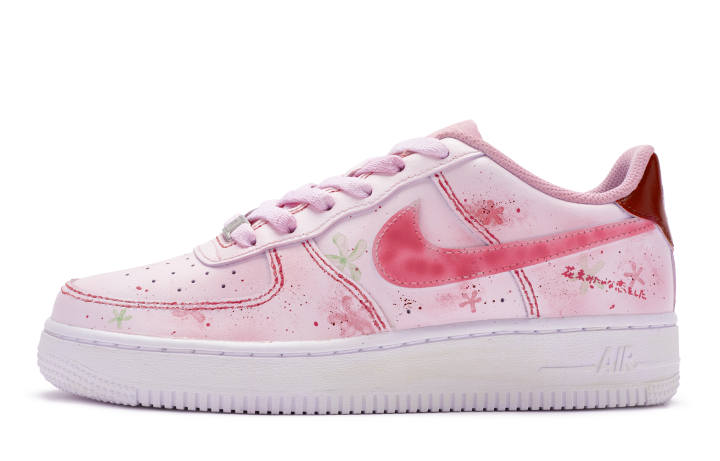 Nike Nike Air Force 1 Low 811 Manufacturing Low top Skateboard Shoes GS Pink White Red