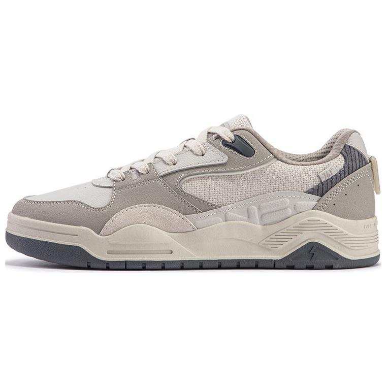 361° Model Flame 4 Slip Resistant Abrasion Resistant Low top Skateboard Shoes Men's Beige Gray