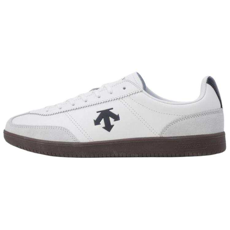 DESCENTE Cow Leather Low top Skateboard Shoes Unisex White
