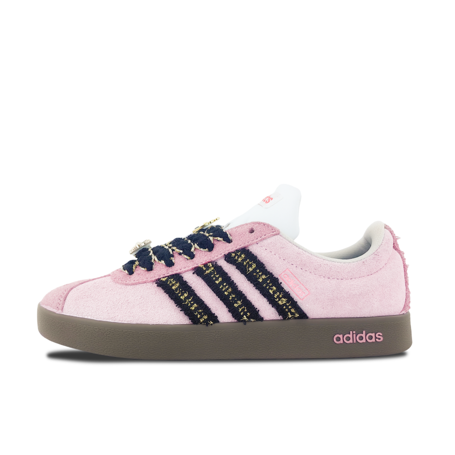 Adidas Adidas VL COURT 2.0 Abrasion Resistant Abrasion Resistant Low top Skateboard Shoes Unisex Black Pink
