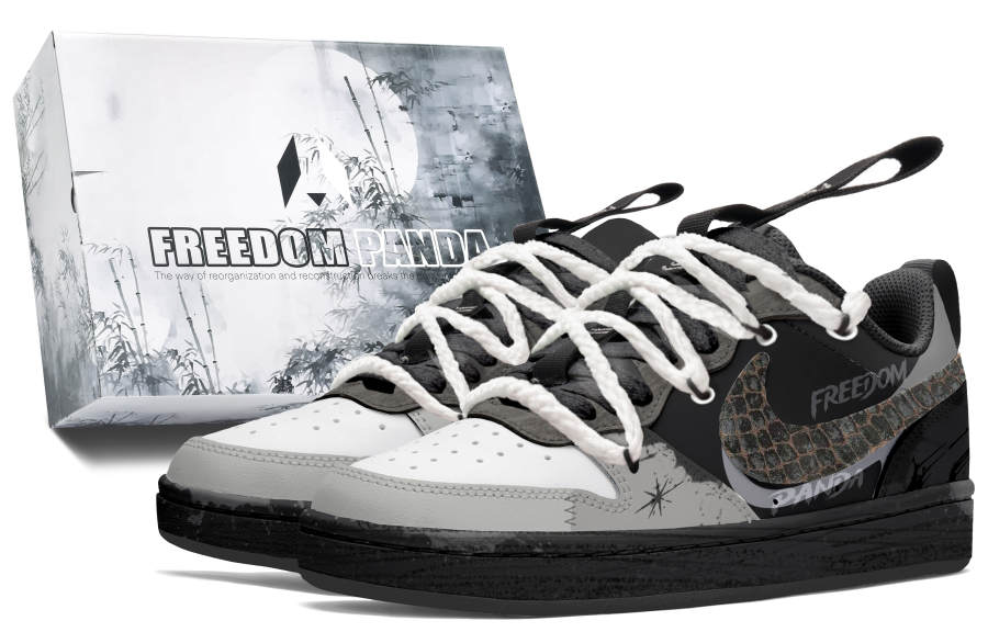Nike Nike Court Borough Slip Resistant Cushioning Abrasion Resistant Low top Skateboard Shoes GS Black White Gray