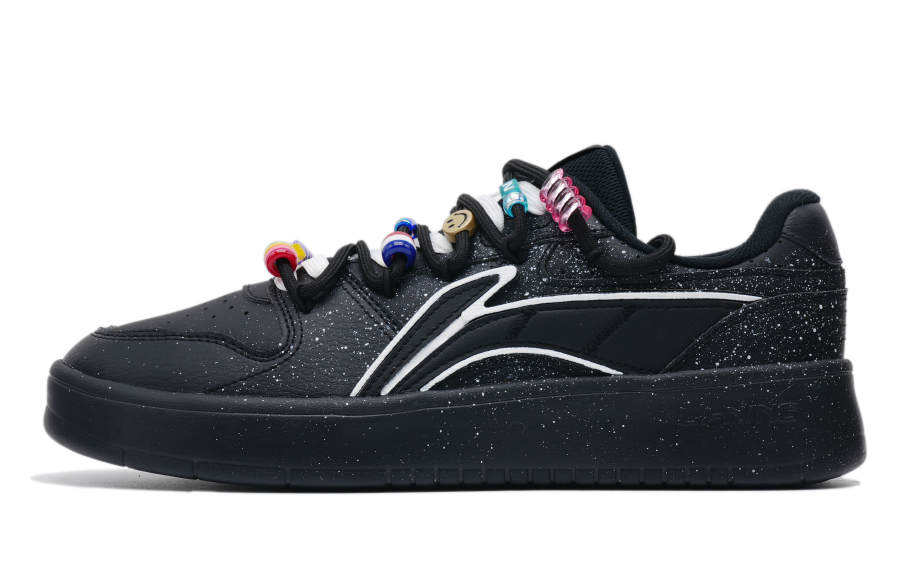 Li-Ning Li Ning Sycee Slip Resistant Cushioning Lightweight Low top Skateboard Shoes Men's Black White
