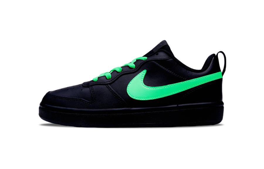 Nike Nike Court Borough Star Slip Resistant Lightweight Low top Skateboard Shoes GS Black Green