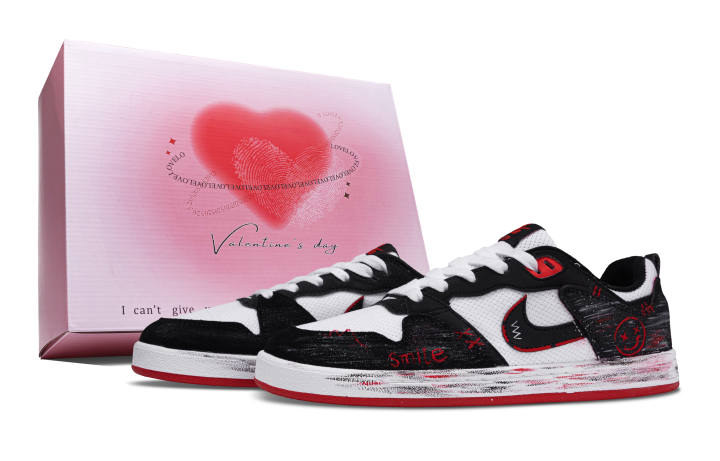 Nike Nike SB Alleyoop Skateboard Shoes Unisex Low Top White Black Red Graffiti Color Block