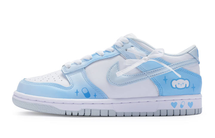 Nike Nike Dunk Low top Skateboard Shoes GS White Blue