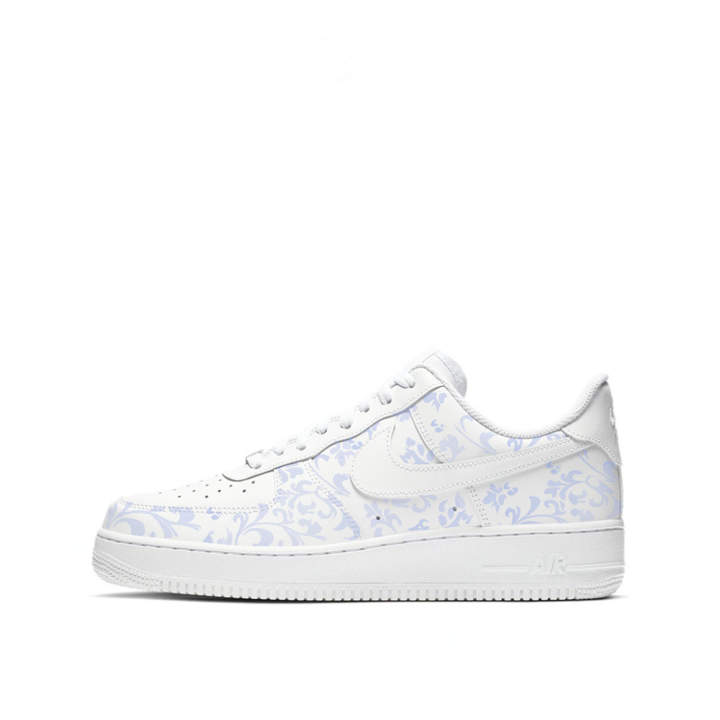 Nike Nike Air Force 1 Light Reflecting Blue Glaze Ceramic, Azure Low top Skateboard Shoes Unisex White