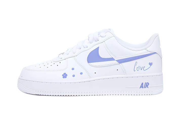 Nike Nike Air Force 1 Slip Resistant Slip Resistant Low top Skateboard Shoes Unisex Sky Blue