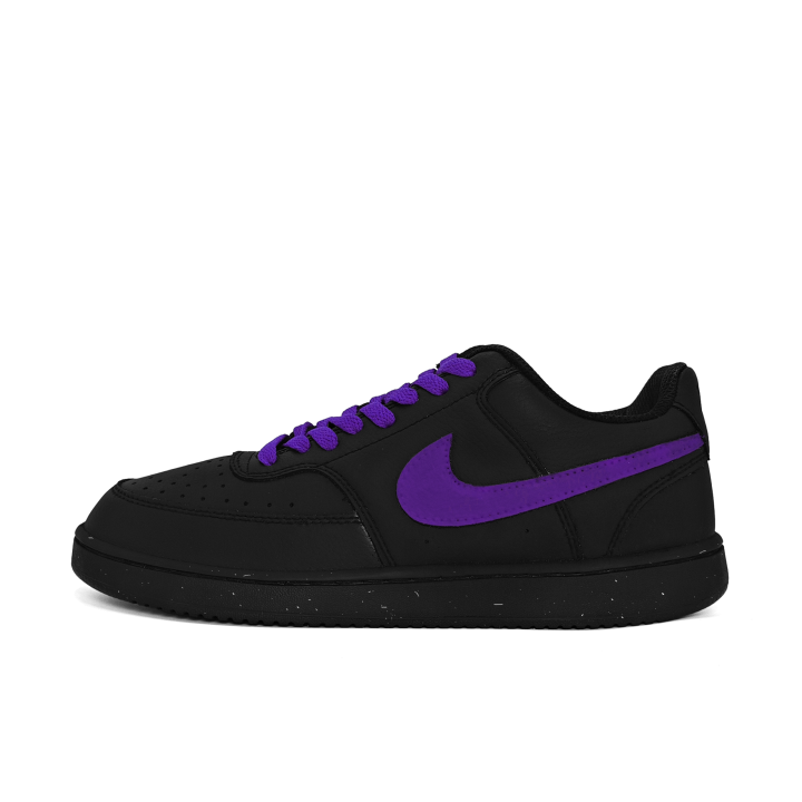 Nike Nike Court Vision Slip Resistant, Abrasion Resistant, Lightweight Low top Skateboard Shoes Unisex Black Purple