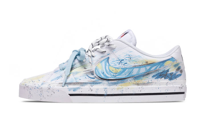 Nike Nike Court Legacy Low top Skateboard Shoes Men's Blue White