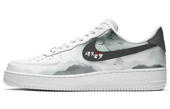 Nike Nike Air Force 1 Skateboard Shoes Women's Low Top Gray/White