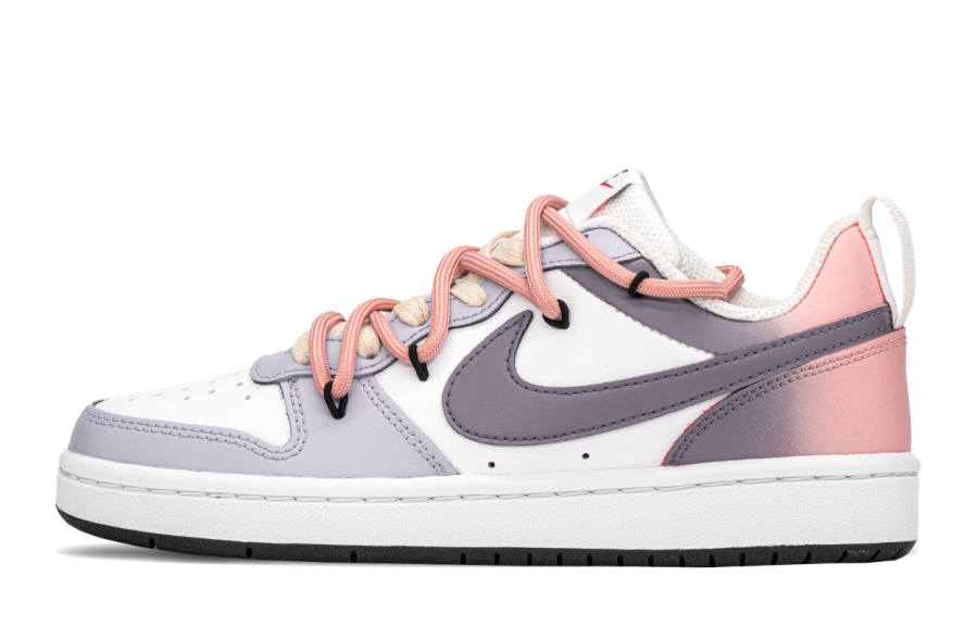 Nike Nike Court Borough Slip Resistant Abrasion Resistant Low top Kids' Skateboarding Shoes Pink Purple