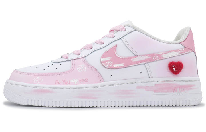 Nike Nike Air Force 1 Slip Resistant Cushioning Abrasion Resistant Low top Skateboard Shoes Women's White