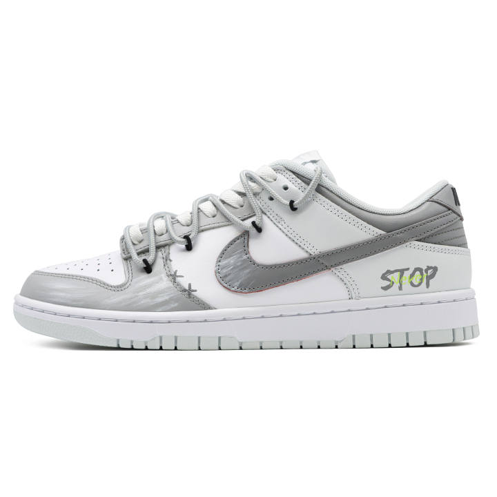 Nike Nike Dunk Low top Skateboard Shoes Unisex Gray White