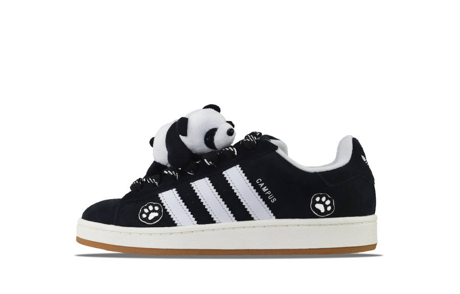 Adidas Originals CAMPUS 00s Tarepanda Cat Slip Resistant Abrasion Resistant Low top Skateboard Shoes Unisex Black White