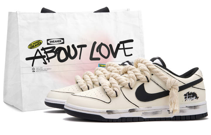 Nike Nike Dunk Game Youth Low top Skateboard Shoes Men's Beige White Black