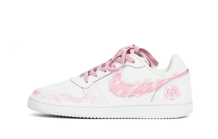 Nike Nike EBERNON Abrasion Resistant Low top Skateboard Shoes Unisex White Pink