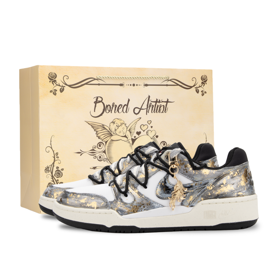 Nike Nike Full Force River Soaked Moon, Gold Rush Abrasion Resistant Low top Skateboard Shoes Unisex