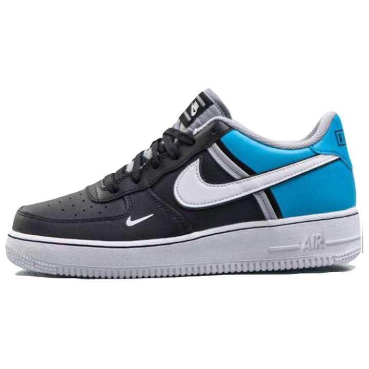 Nike Nike Air Force 1 Cushioning Abrasion Resistant Low top Kids' Skateboarding Shoes Blue Black Kids'