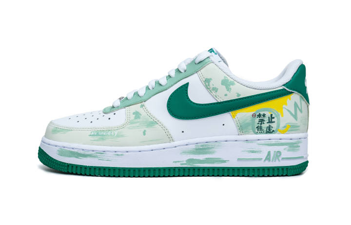 Nike Nike Air Force 1 Air Force 1 Slip Resistant Abrasion Resistant Low top Skateboard Shoes Men's Green