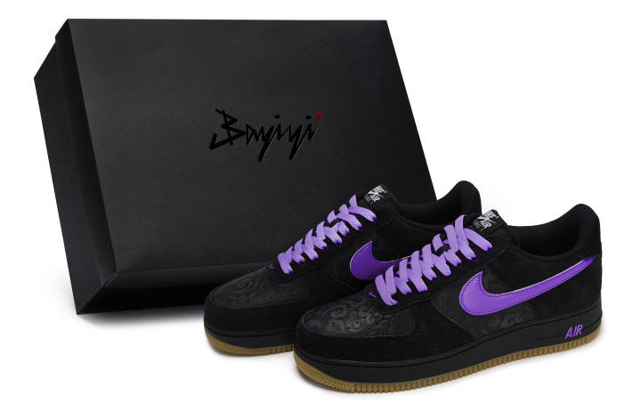 Nike Nike Air Force 1 Skateboard Shoes Men's Low Top Black/Purple