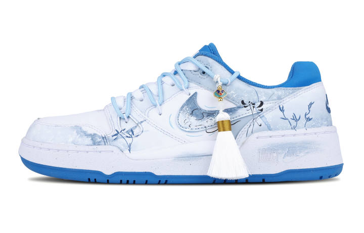 Nike Nike Full Force Huijie, Cyan Prologue Low top Skateboard Shoes Men's Blue White Gray