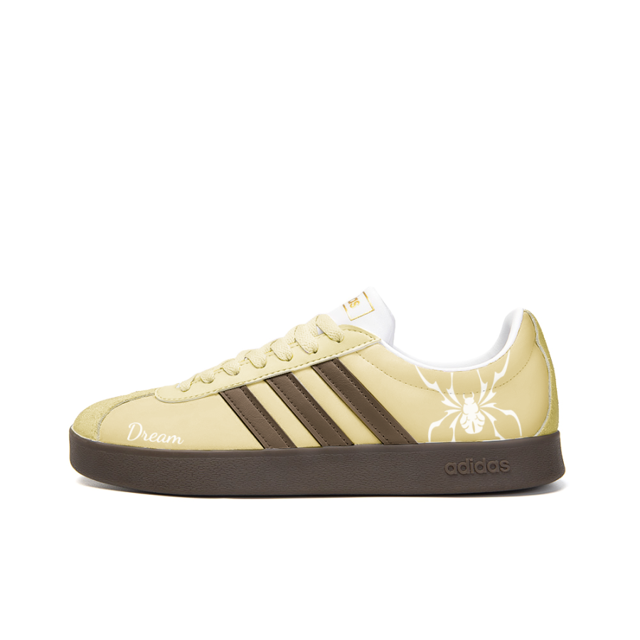 Adidas Neo VL Court 2.0 Slip Resistant Abrasion Resistant Low top Skateboard Shoes Unisex Lemon