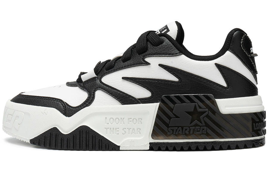 STARTER Vol Sound Wave VOL Lightweight Abrasion Resistant Low top Skateboard Shoes Men's Black White