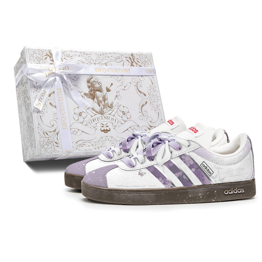 Adidas Neo VL Court 2.0 Wisteria Slip Resistant Abrasion Resistant Slip Resistant Abrasion Resistant Low top