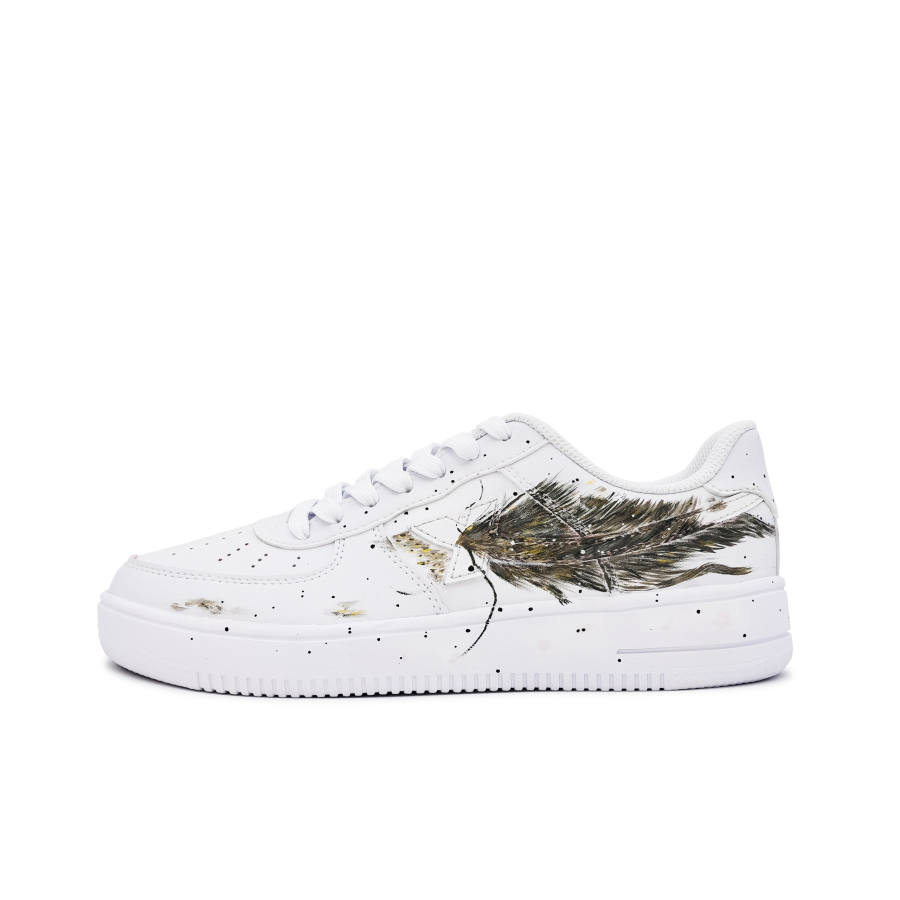 XTEP Air Force 1 Slip Resistant Cushioning Abrasion Resistant Low top Skateboard Shoes Unisex White Yellow Black