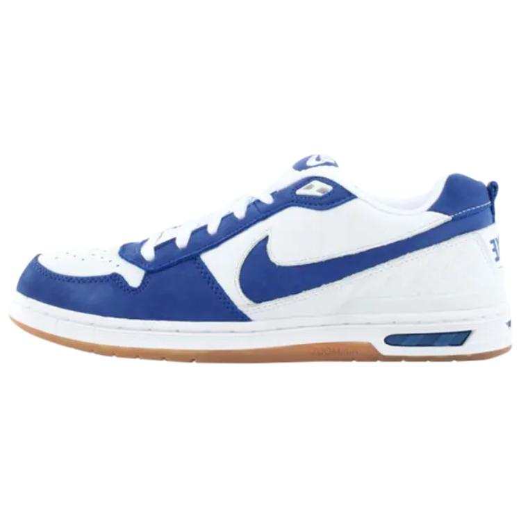 Nike Nike Paul Rodriguez Abrasion Resistant Low top Skateboard Shoes Men's White Blue