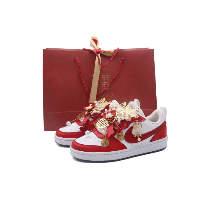 Nike Nike Court Borough Blissful Union 2.0 Lightweight Low top Skateboard Shoes Unisex Red White