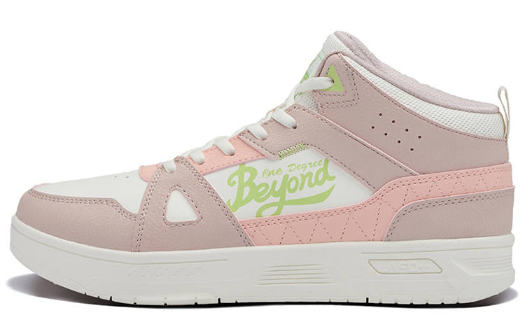 361° Abrasion Resistant Slip Resistant Abrasion Resistant Slip Resistant Mid top Skateboard Shoes Women's Pink White