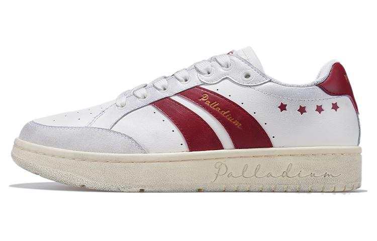 Palladium Slip Resistant Low top Skateboard Shoes Men's White Red